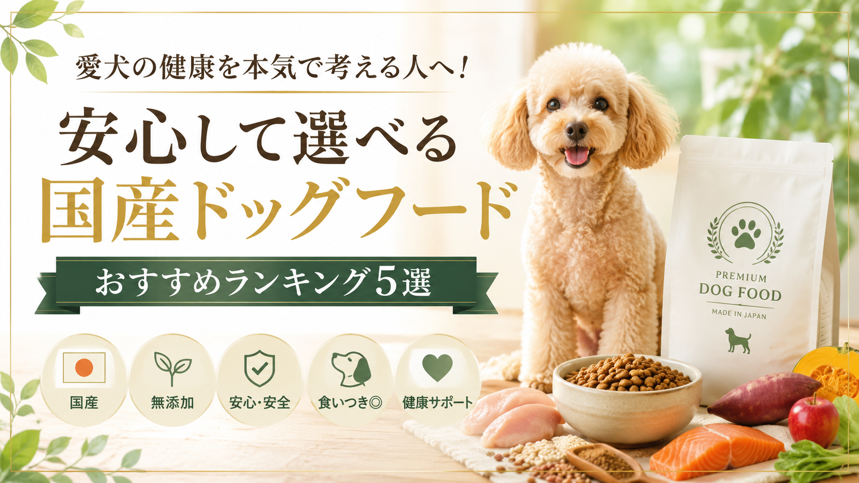愛犬の健康を本気で考える人へ！安心して選べる国産ドッグフードおすすめランキング5選