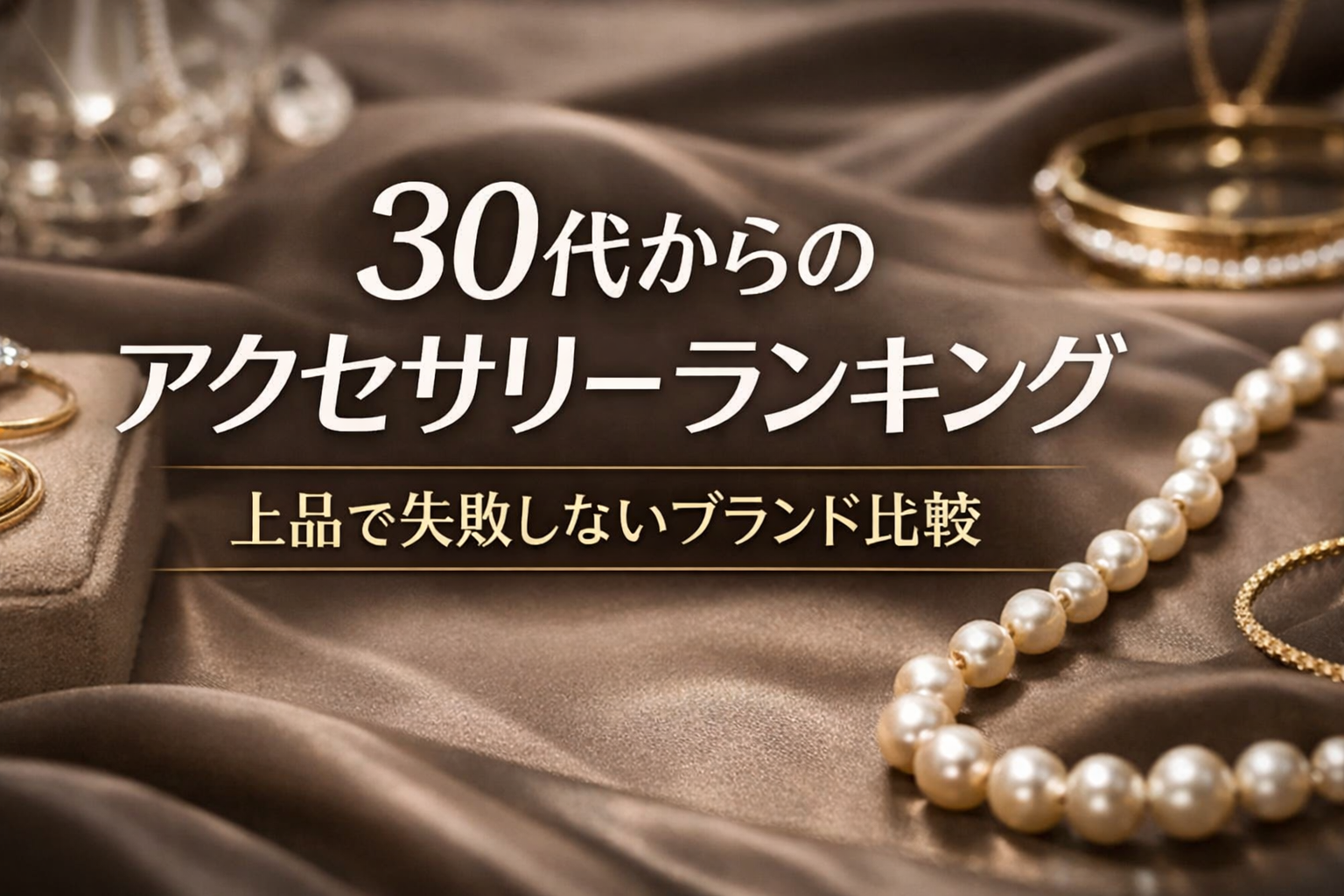 【2026年最新版】30代からのアクセサリーランキング｜上品で失敗しないブランド比較