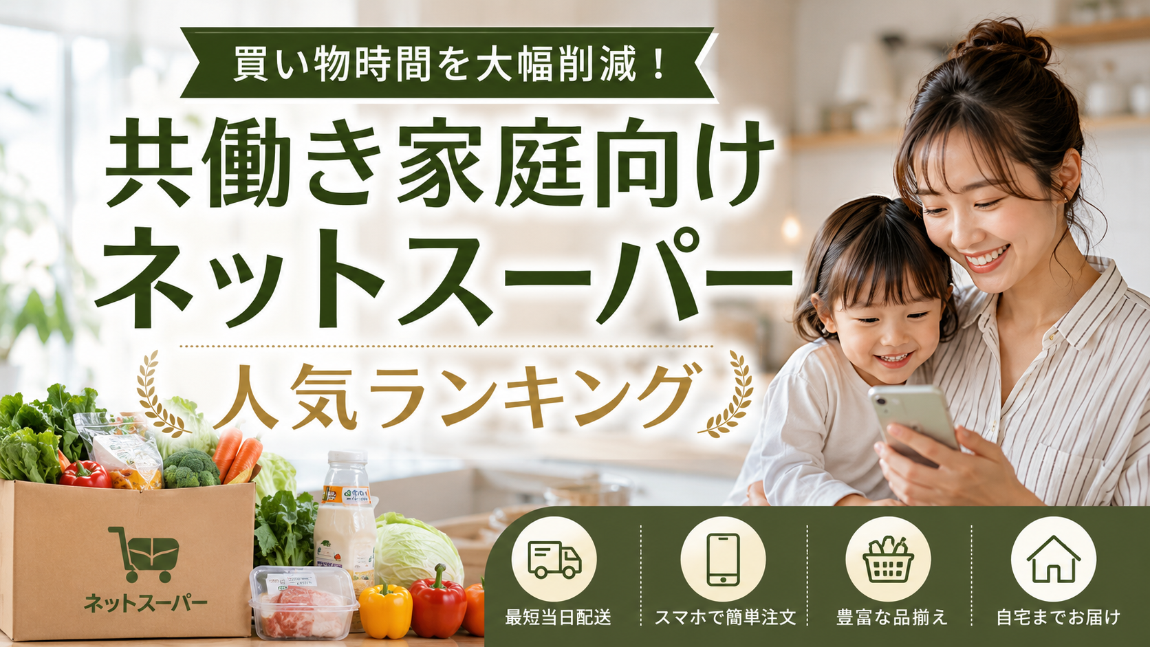 買い物時間を大幅削減！共働き家庭向けネットスーパー人気ランキング