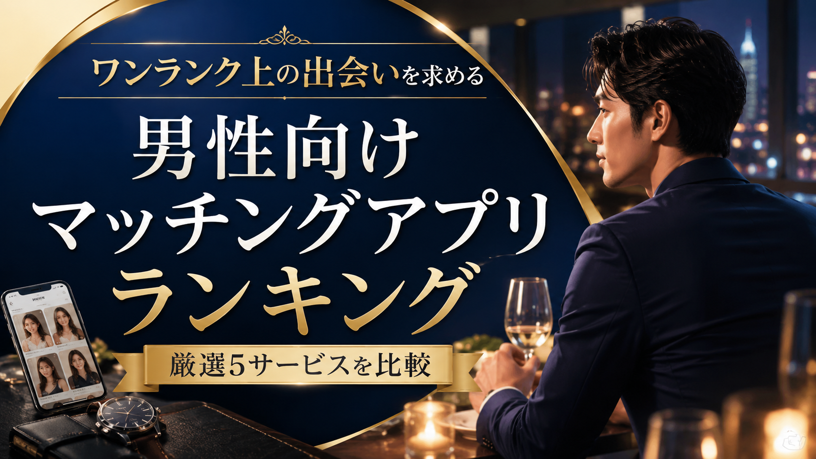 ワンランク上の出会いを求める男性向けマッチングアプリランキング｜厳選5サービスを比較